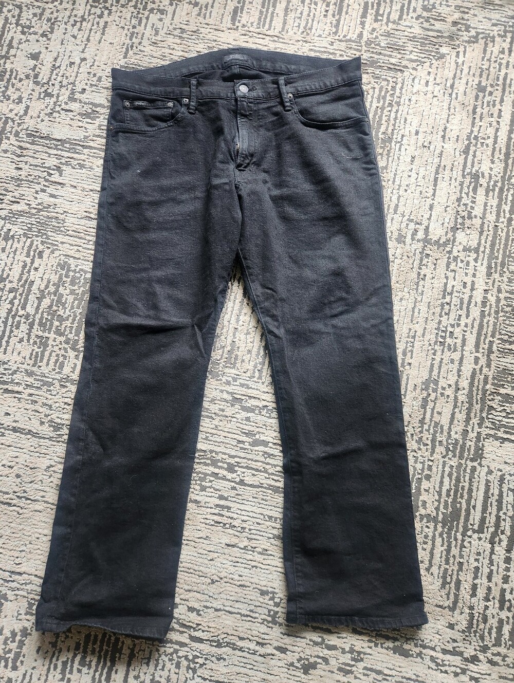 Polo by Ralph Lauren Black Straight Jeans, Classic Fit, Size 34 × 30